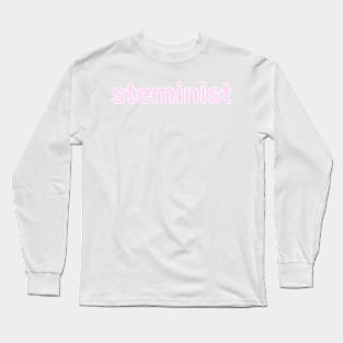 light pink steminist Long Sleeve T-Shirt